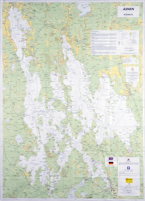 Farledskarta över Åsnen - huvudsida
